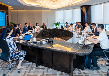 公司主要领导拜会哈纳斯集团董事长马富强 
